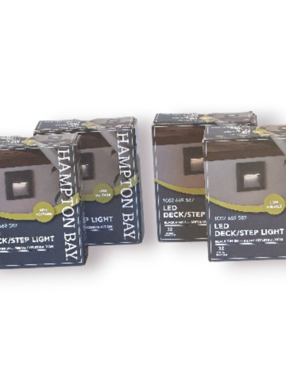 Hampton Bay Low Voltage LED Deck Step Light 4 Pack Black New in Box